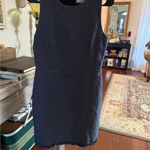 LOFT Textured Black Mini Dress